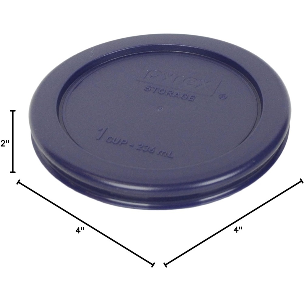 Replacement Lids for Pyrex 1-Cup Glass Food Storage Container Bowls, 4-Inch Lids - Picture 4 of 9